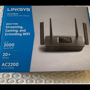 Linksys new router!!!!Max stream ,Tri-Band Mesh WiFi 5 router!Brand New!